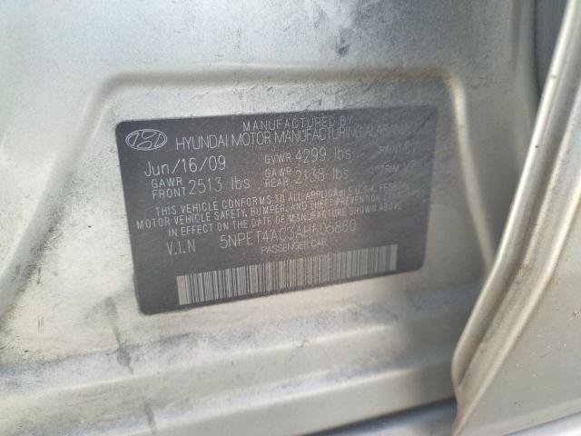 5NPET4AC3AH605860 - 2010 HYUNDAI SONATA GLS CREAM photo 12