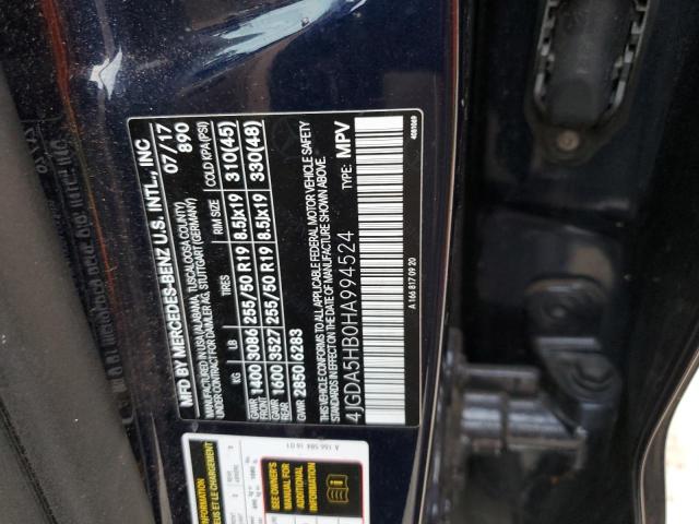 4JGDA5HB0HA994524 - 2017 MERCEDES-BENZ GLE 350 4MATIC BLUE photo 13