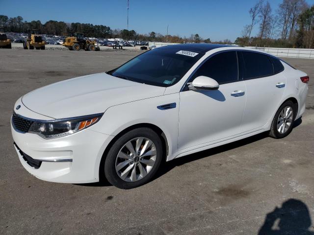 5XXGU4L33GG104720 - 2016 KIA OPTIMA EX WHITE photo 1