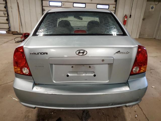 KMHCG45C75U617779 - 2005 HYUNDAI ACCENT GL BLUE photo 6