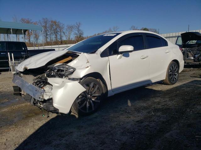 19XFB2F90EE210747 - 2014 HONDA CIVIC EXL WHITE photo 1