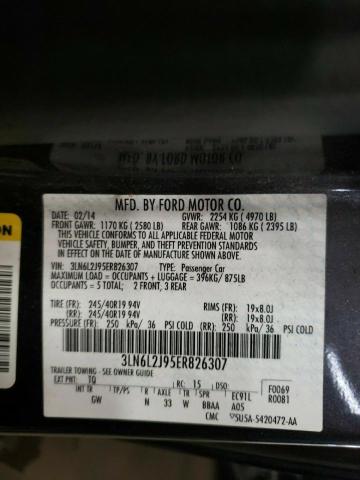 3LN6L2J95ER826307 - 2014 LINCOLN MKZ CHARCOAL photo 13