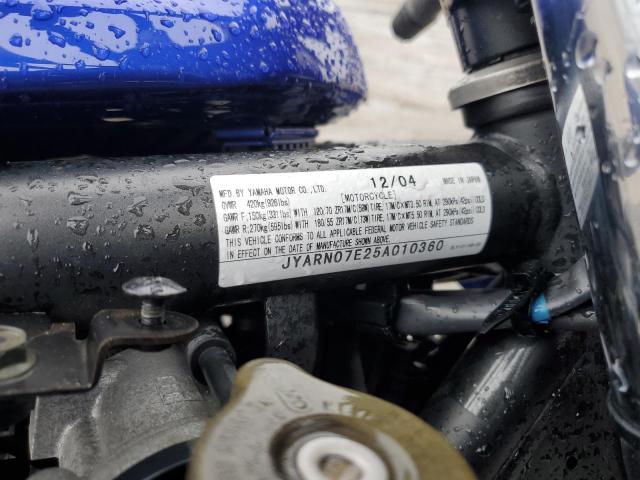 JYARN07E25A010360 - 2005 YAMAHA FZS10 BLUE photo 10