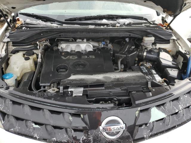 JN8AZ08W97W602653 - 2007 NISSAN MURANO SL WHITE photo 11