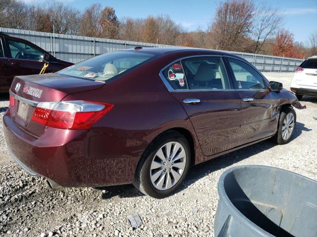 1HGCR2F88FA163253 - 2015 HONDA ACCORD EXL BURGUNDY photo 3