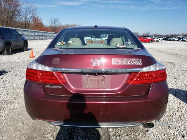 1HGCR2F88FA163253 - 2015 HONDA ACCORD EXL BURGUNDY photo 6