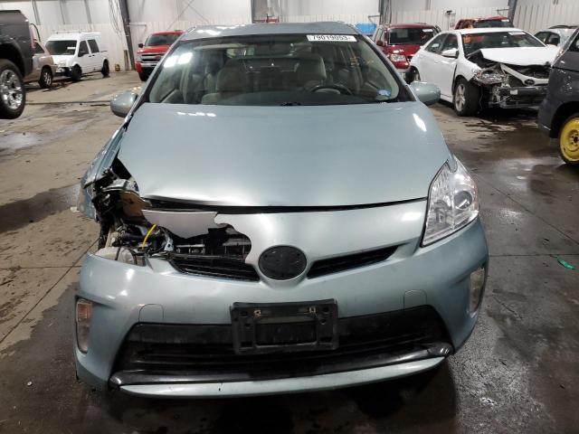 JTDKN3DU5F2004454 - 2015 TOYOTA PRIUS TEAL photo 5