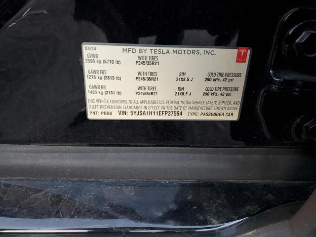 5YJSA1H11EFP37564 - 2014 TESLA MODEL S Սև լուսանկար 13
