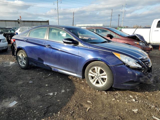 5NPEB4ACXEH914363 - 2014 HYUNDAI SONATA GLS BLUE photo 4