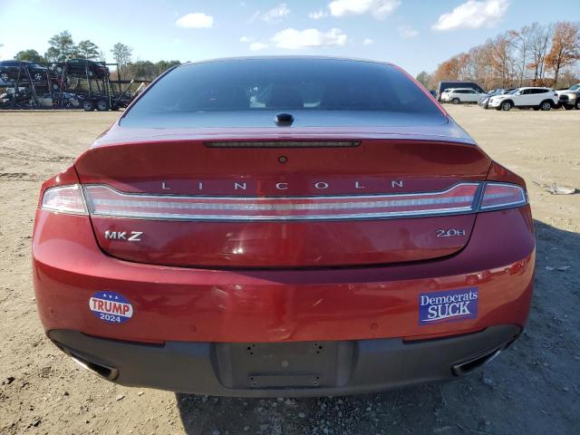 3LN6L2LU8GR601349 - 2016 LINCOLN MKZ HYBRID RED photo 6