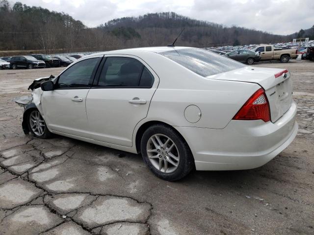 3FAHP0GA9CR367096 - 2012 FORD FUSION S WHITE photo 2