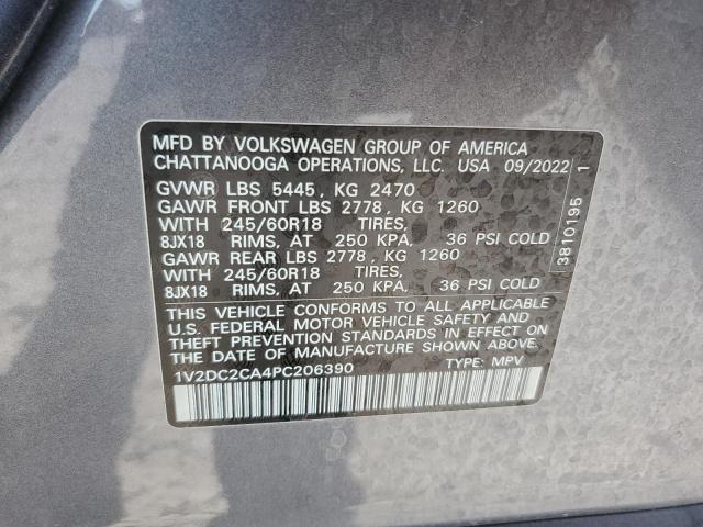1V2DC2CA4PC206390 - 2023 VOLKSWAGEN ATLAS CROS SE Gümüş fotoğraf 12