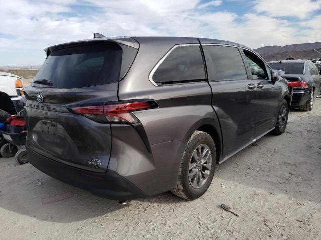 5TDYRKEC2MS022687 - 2021 TOYOTA SIENNA XLE GRAY photo 3