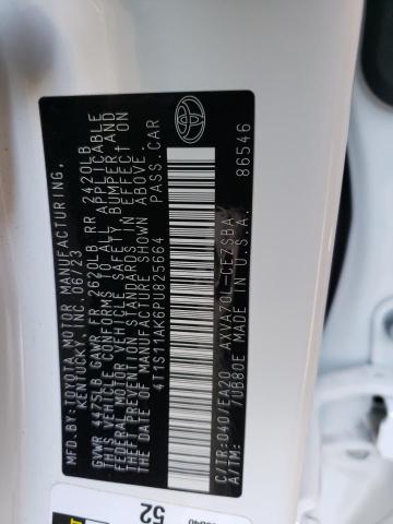 4T1S11AK6PU825664 - 2023 TOYOTA CAMRY SE NIGHT SHADE WHITE photo 12