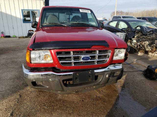 1FTYR10U72PB13617 - 2002 FORD RANGER BURGUNDY photo 5