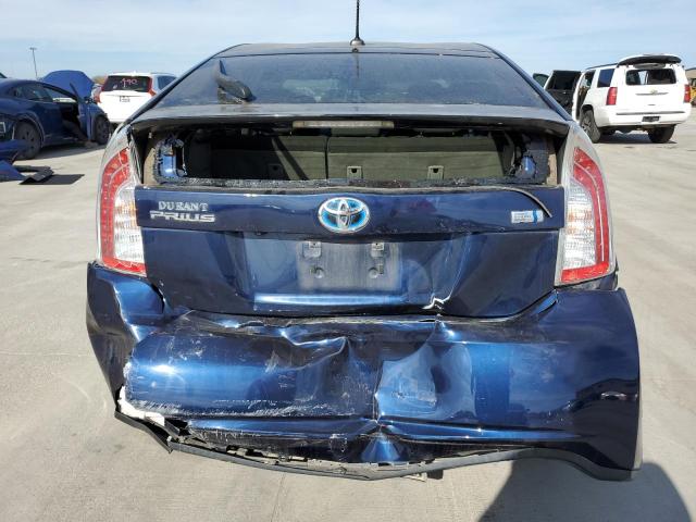 JTDKN3DU2C1490075 - 2012 TOYOTA PRIUS BLUE photo 6