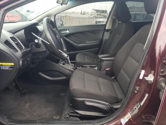 3KPFK4A73JE240546 - 2018 KIA FORTE LX BURGUNDY photo 7