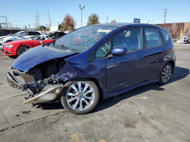 JHMGE8H5XDC005367 - 2013 HONDA FIT SPORT BLUE photo 1