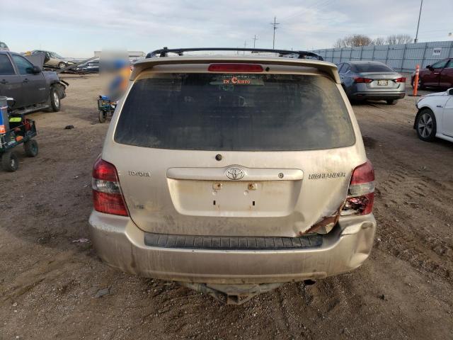 JTEEP21A640029606 - 2004 TOYOTA HIGHLANDER TAN photo 6