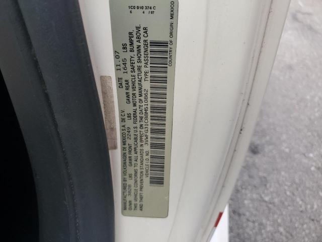 3VWFG31C88M510862 - 2008 VOLKSWAGEN NEW BEETLE TRIPLE WHITE WHITE photo 12