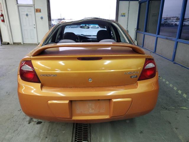 1B3ES56C05D227625 - 2005 DODGE NEON SXT ORANGE photo 6