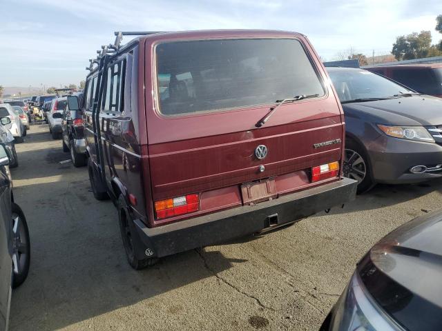 WV2YB0251LH073455 - 1990 VOLKSWAGEN VANAGON BUS BURGUNDY photo 2