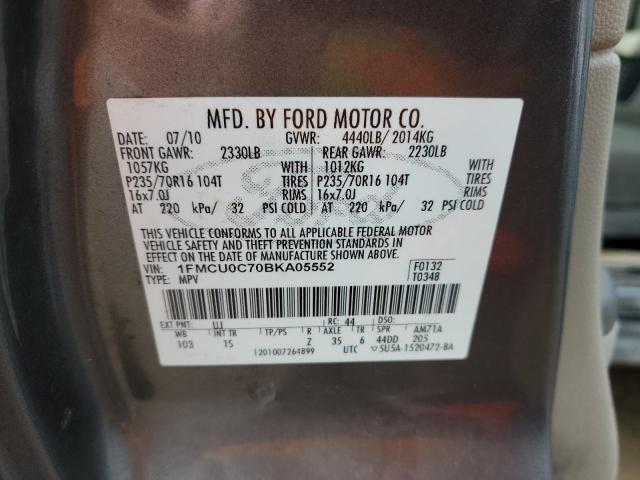 1FMCU0C70BKA05552 - 2011 FORD ESCAPE XLS SILVER photo 13