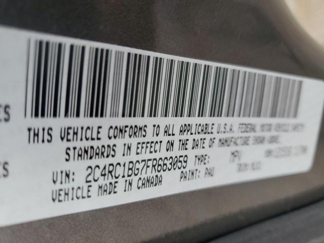 2C4RC1BG7FR663059 - 2015 CHRYSLER TOWN & COU TOURING BLACK photo 13