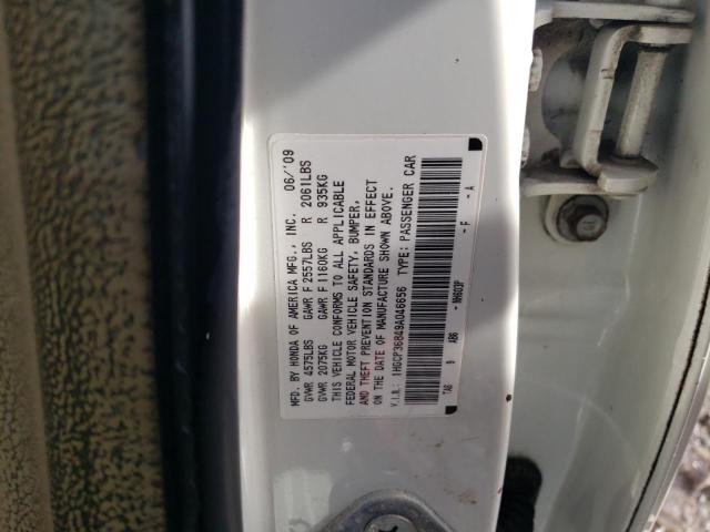 1HGCP36849A046656 - 2009 HONDA ACCORD EXL WHITE photo 12