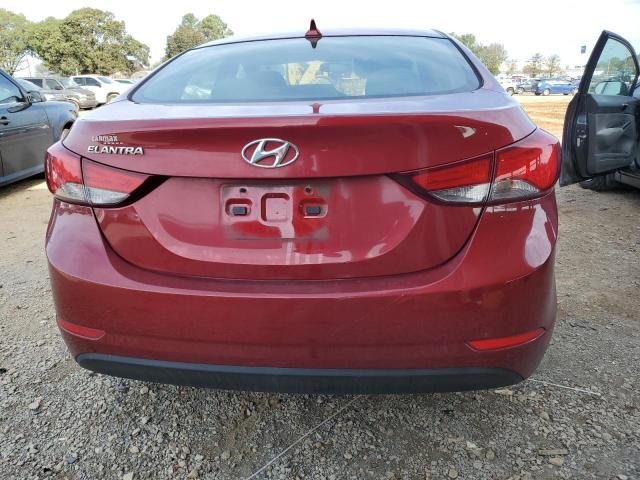 5NPDH4AE8EH486045 - 2014 HYUNDAI ELANTRA SE RED photo 6