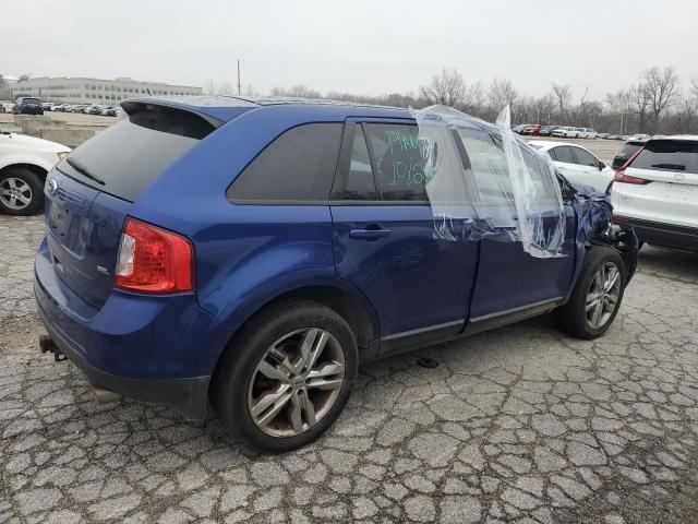 2FMDK3JC2DBA34933 - 2013 FORD EDGE SEL BLUE photo 3