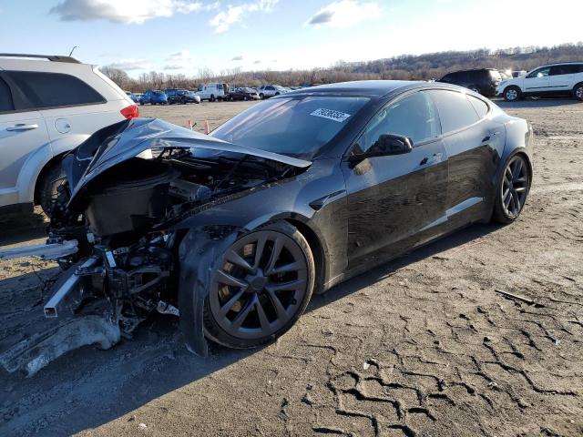 5YJSA1E67MF451295 - 2021 TESLA MODEL S BLACK photo 1