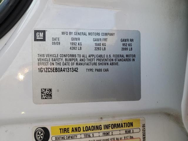 1G1ZC5EB0A4131342 - 2010 CHEVROLET MALIBU 1LT 白色 照片 12