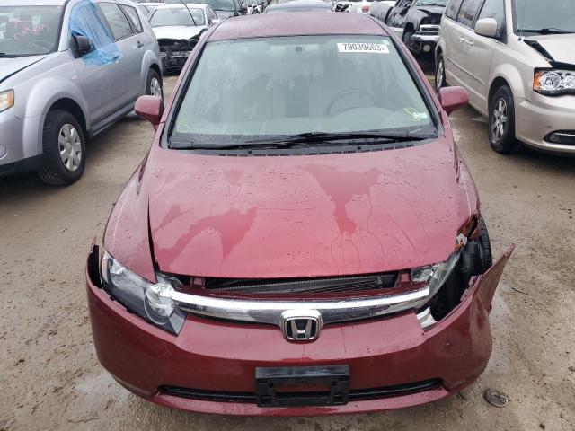 1HGFA16568L117545 - 2008 HONDA CIVIC LX BURGUNDY photo 5