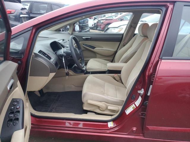 1HGFA16568L117545 - 2008 HONDA CIVIC LX BURGUNDY photo 7