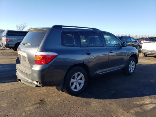 5TDJK3EH2AS027455 - 2010 TOYOTA HIGHLANDER SE GRAY photo 3