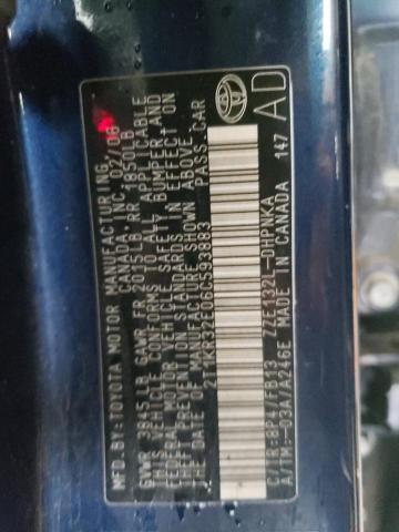 2T1KR32E06C593883 - 2006 TOYOTA COROLLA MA XR BLUE photo 12