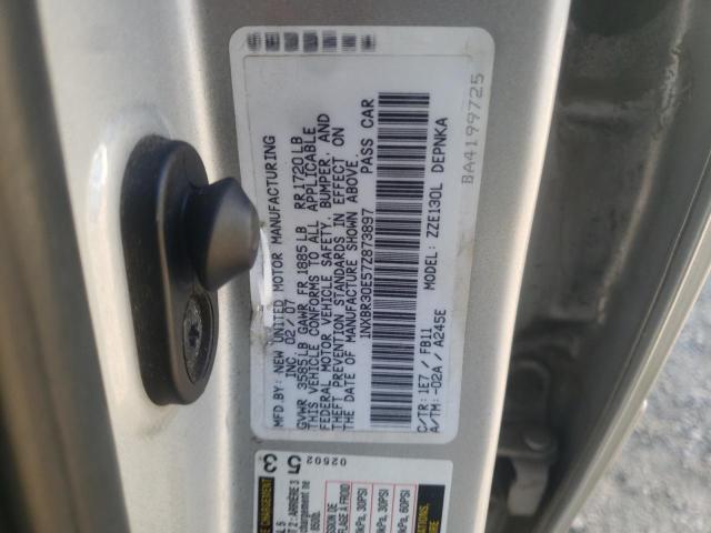 1NXBR30E57Z873897 - 2007 TOYOTA COROLLA CE SILVER photo 12