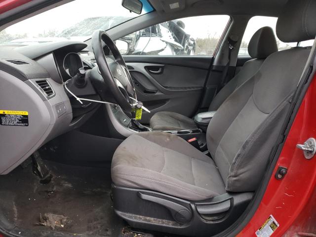 KMHDH4AEXFU253612 - 2015 HYUNDAI ELANTRA SE RED photo 7