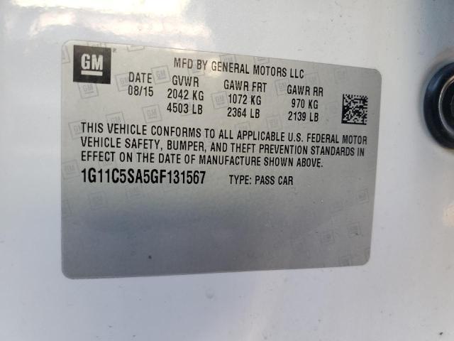 1G11C5SA5GF131567 - 2016 CHEVROLET MALIBU LIM LT 白色 照片 12