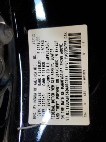 19UUA8F56DA003048 - 2013 ACURA TL TECH BLACK photo 12