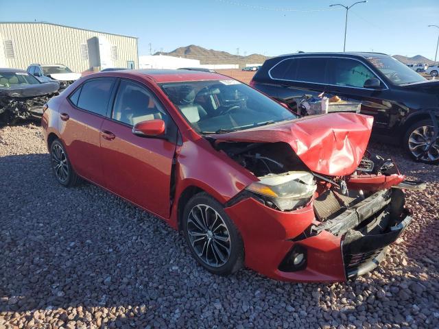 2T1BURHE9EC224334 - 2014 TOYOTA COROLLA L RED photo 4