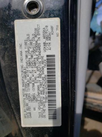 5TBBT44142S282856 - 2002 TOYOTA TUNDRA ACCESS CAB შავი ფოტო 12