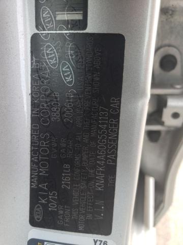 KNAFK4A60G5541137 - 2016 KIA FORTE LX SILVER photo 12