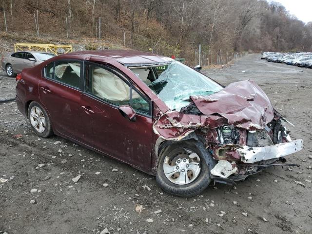 2HGFB2F50DH514811 - 2013 HONDA CIVIC LX BURGUNDY photo 4