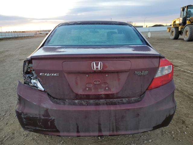 2HGFB2F56CH604589 - 2012 HONDA CIVIC LX RED photo 6