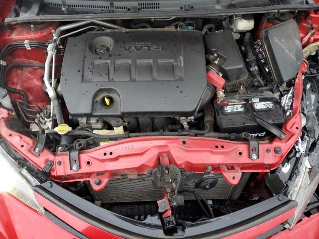 2T1BURHE0HC781315 - 2017 TOYOTA COROLLA L RED photo 11