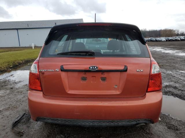 KNAFE241195024864 - 2009 KIA SPECTRA SX ORANGE photo 6