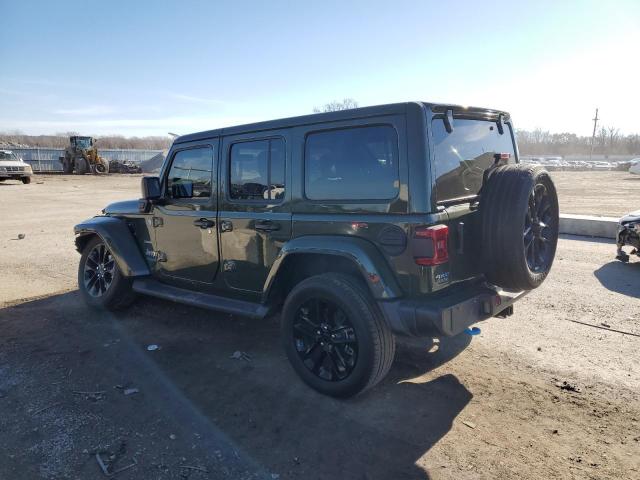 1C4JJXP68NW153203 - 2022 JEEP WRANGLER U SAHARA 4XE GREEN photo 2