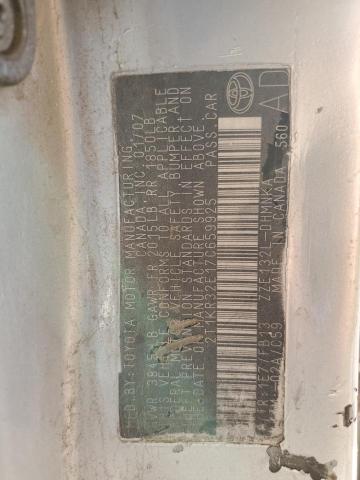 2T1KR32E17C659925 - 2007 TOYOTA COROLLA MA XR SILVER photo 12